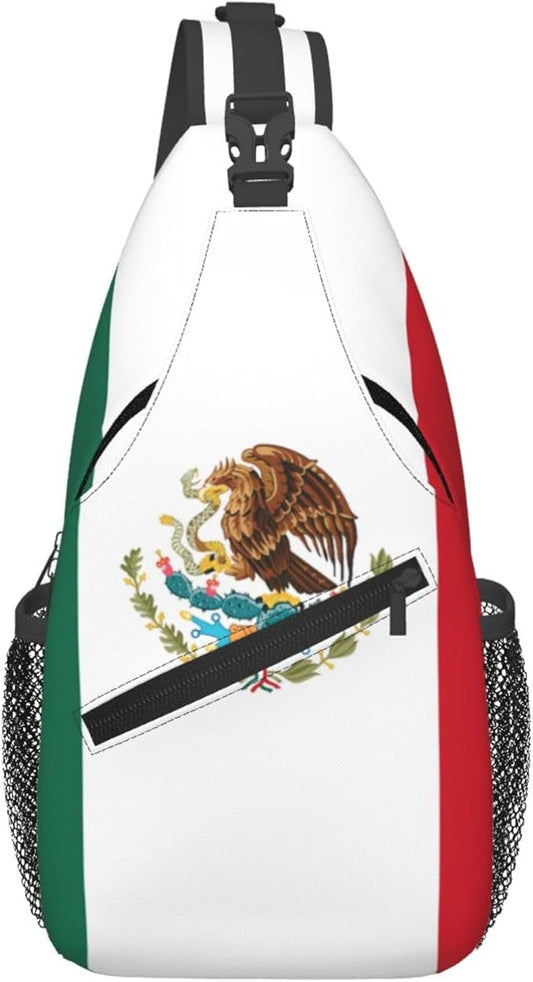 GJXFLSY Mexico Flag Sling Backpack Crossbody Bag Casual Chest Bags Travel Hiking Daypack Shoulder Bag for Women Men