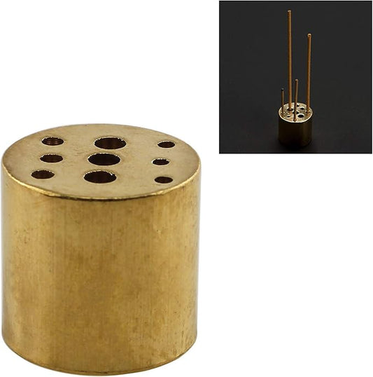 E-outstanding Incense Holder Brass Incense Burner Holder with 9 Different Sizes Holes Incense Stick Holder