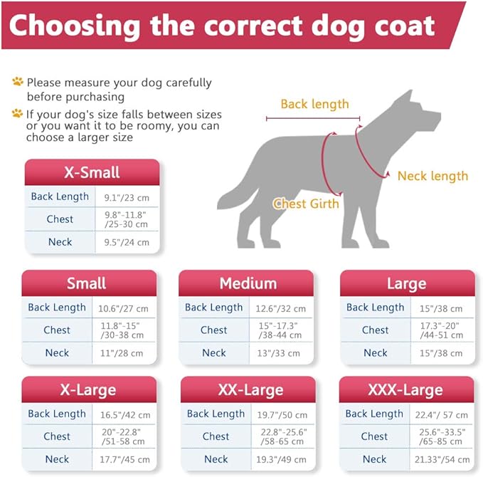 Fleece Hoodie for Dogs - Windproof Waterproof Coat, Winter Warm Jacket, Cold Weather Pet Apparel Clothes Vest for Small Medium Large Dogs (XS, Red)