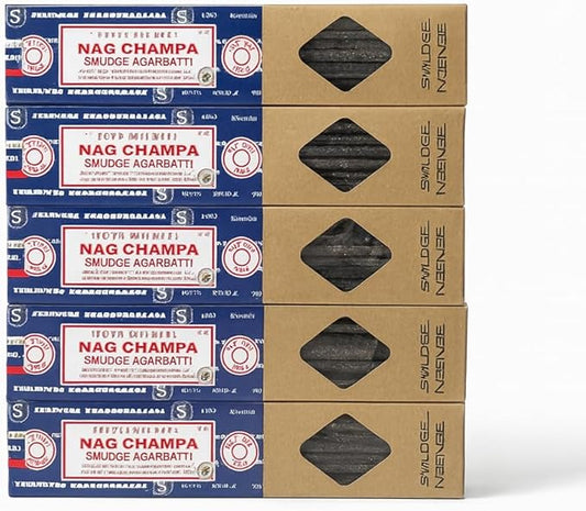 Satya Smudge Incense Stick – Hand-Rolled Indian Masala Incense for Meditation, Yoga & Spiritual Cleansing Pack of 6 (Smudge Nag Champa)