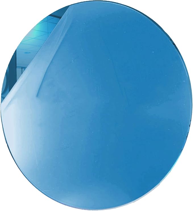 Marketing Holders Acrylic Mirror 12" Wide Round Medium Blue .118" Thick No Adhesive Reflective Pieces Perfect for DIY Arts and Crafts School Projects Home or Office Decor Special Events
