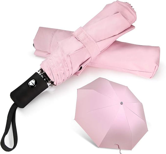 Shinok Travel Umbrella Compact Folding Sun Umbrellas Lighweight Auto Open Close for Women Parasol