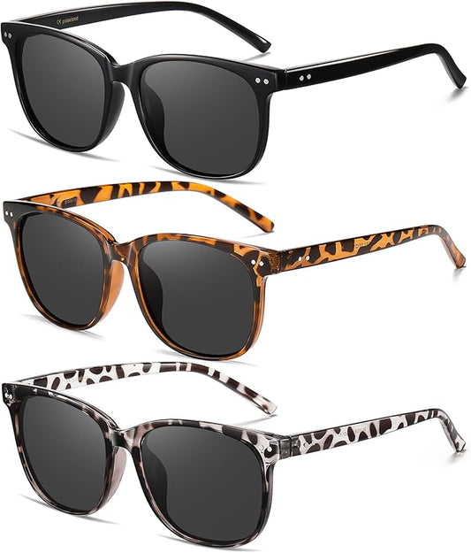 Wzerry Sunglasses for Women Polarized, Sun Glasses Vintage Style Trendy Round UV400 Protection Lens