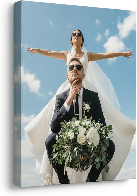 Custom Canvas Prints with Your Photos, Frameless Wall Art Canvas, Personalized Photo Print for Home Decor, Family & Pet Pictures, Gifts for Birthday & Anniversary, Made in USA (24"L x 20"W)