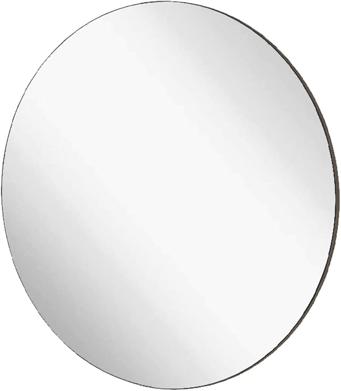 Marketing Holders Acrylic Mirror Round 9 Inch Circle Tile Shower 1/8" Thick Reflective Slab Travel Makeup Home Decor Perfect for DIY Tabletops or Crafts
