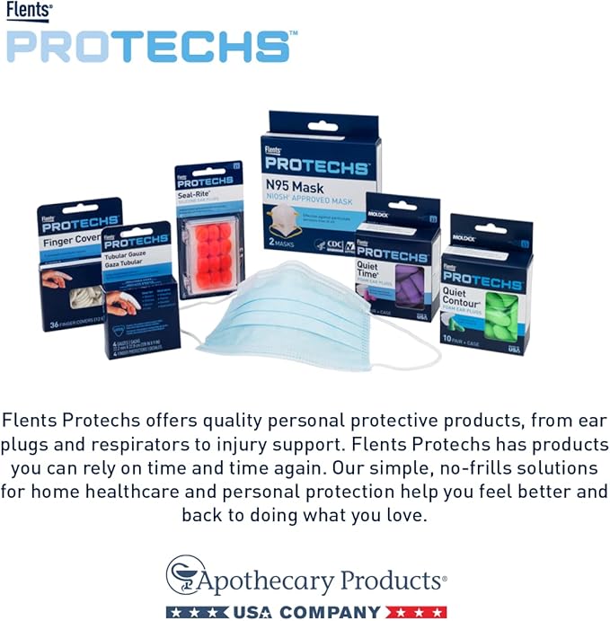 Flents Protechs Foam Ear Plugs, 70 Pair for Sleeping, Snoring, Loud Noise, Traveling, Concerts, Construction, Studying, Work, Shooting, NRR 33, Noise Cancelling, Disposable Purple, Made in the USA