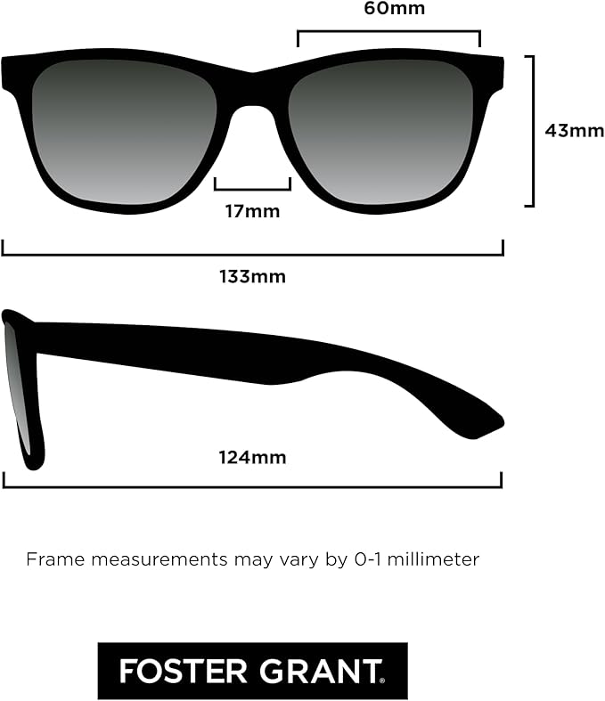 Foster Grant Womens Sublime Sunglasses, Black, 57mm US
