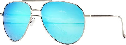 SUNGAIT Women's Lightweight Oversized Aviator Sunglasses - Classic Style Polarized Lens