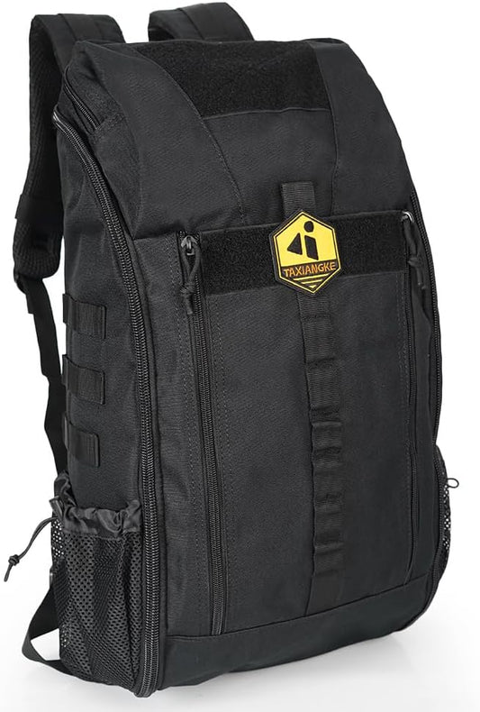 Hiking Backpack 25L for Men & Women, Waterproof Breathable Daypack, Lightweight Camping Backpacking Backpack with MOLLE System-Black