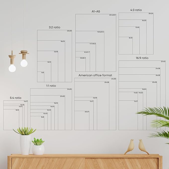Homeforia 20x27 Picture Frame Rose Gold, High End Metal 20x27 Poster Frames with Mat 16x24 Photo, 20 x 27 Rose Gold Frame Matted to 16 by 24 Print, 27x20 Thin Frame, Tempered Glass, Wall Kit, Set of 1