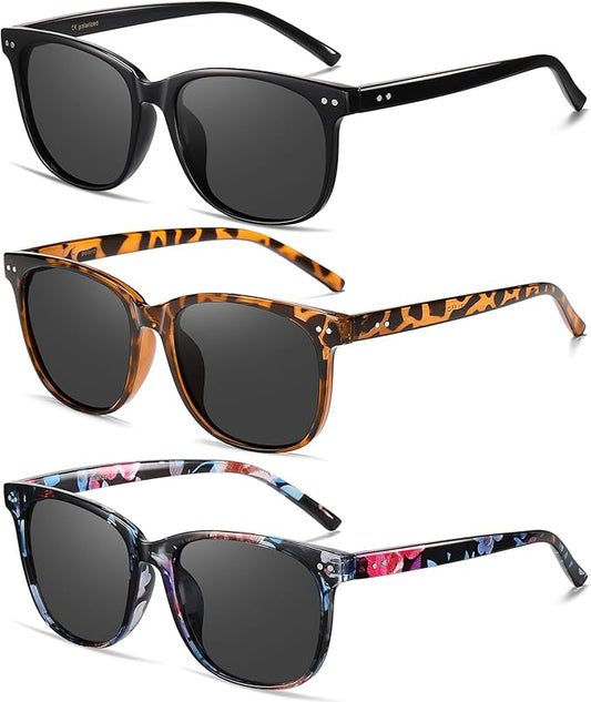 Wzerry Sunglasses for Women Polarized, Sun Glasses Vintage Style Trendy Round UV400 Protection Lens