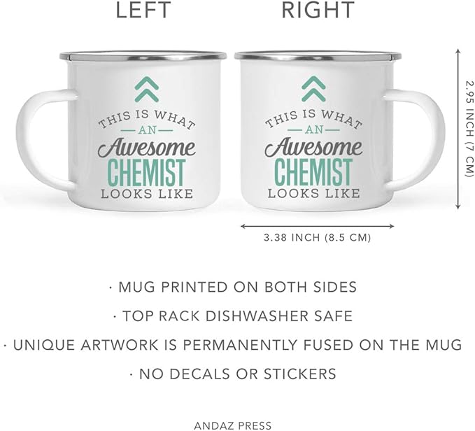 Andaz Press 11oz. Stainless Steel Campfire Coffee Mug Gift, This is What an Awesome Chemist Looks Like, 1-Pack, Birthday Gift Ideas Coworker Him Her, Includes Gift Box