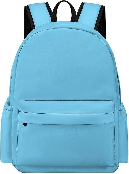 Sky Blue Backpack Adult Travel Daybag for Women Men College Backpack for Vacation Hiking Camping Bag