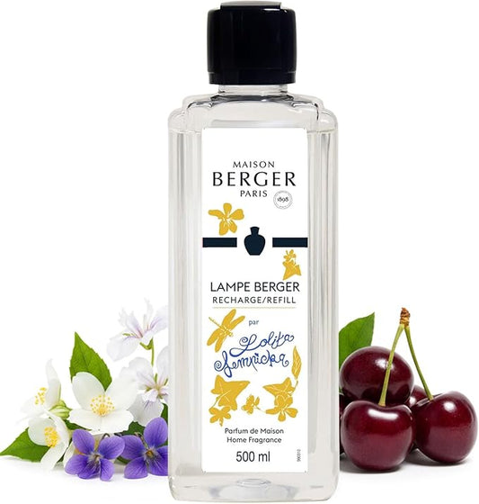 MAISON BERGER Lolita Lempicka Lampe Berger Refill, 500 ml (16.9 fl oz), Odor-Neutralizing Home Fragrance Oil Lamps, Ivy Leaves, Star Anise, Licorice Flower, Made in France
