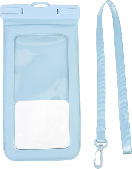 SMASOLO Waterproof Phone Pouch Floating Large Phone Protector Bag for Swimming Diving Spa with Lanyard Gray Blue