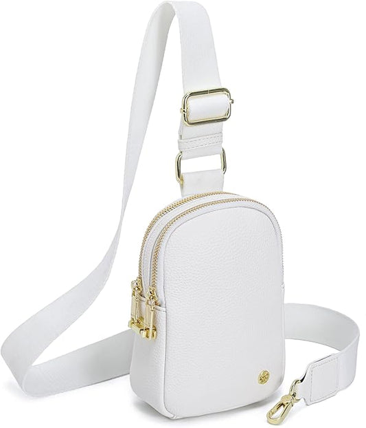 INICAT Travel Small Crossbody Sling Bags Women Cross Body Purses Passport Holder Vegan Leather Fanny Packs Birthday Gifts