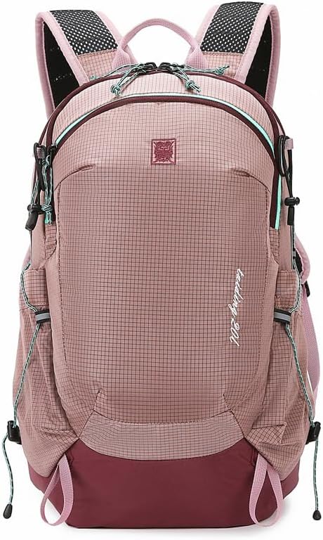 W WINTMING Small Hiking Backpack Travel Backpacks 20L Lightweight Hiking Daypack for Women Men Camping Daily Commuting (Pink)