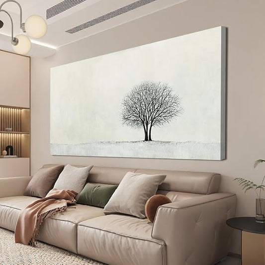 Canvas Wall Art Decor Wall Art Pictures for Living Room Canvas Modern Art Wall Decor Black and White Wall Art Decor Minimalist Tree Wall Art Prints Art Work for Home Office Wall Decor 24" X 48"