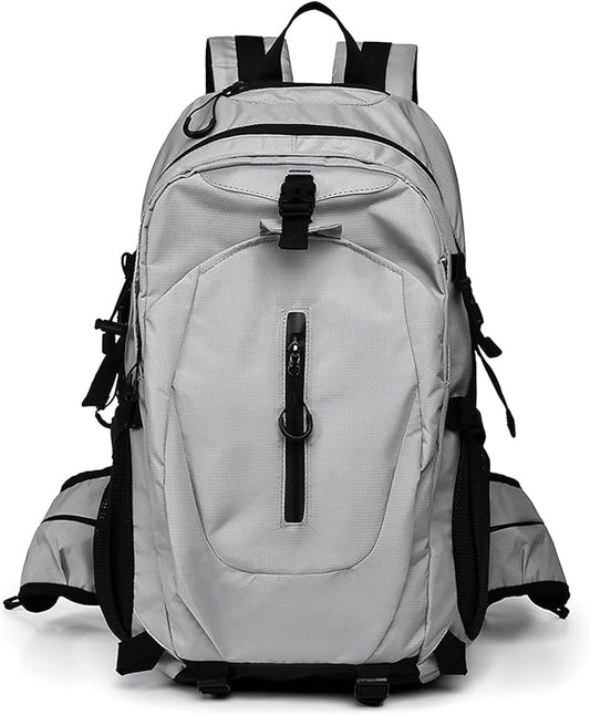 Hiking Backpack Daypack for Outdoor Travel, Lightweight Pack with Multiple Compartments, Unisex for Camping and Daily Use (Gray)
