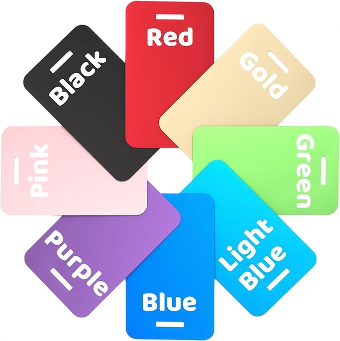 4 PCS Personalized Luggage Tags for Suitcases, Custom Aluminum Luggage Tags for Bags and Backpacks, Waterproof & Heavy Duty Personalized Metal Name Tags for Travel (Purple)