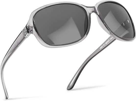 SIPHEW Polarized Sunglasses for Women | Vintage Square Sunglasses w UV400 Protection | Womens Wraparound Shade