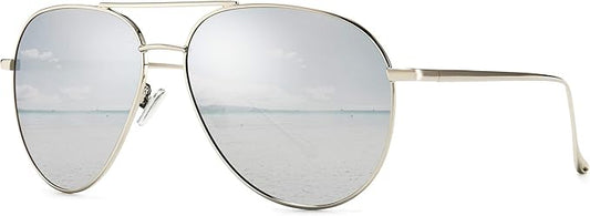 SUNGAIT Women's Lightweight Oversized Aviator Sunglasses - Classic Style Polarized Lens