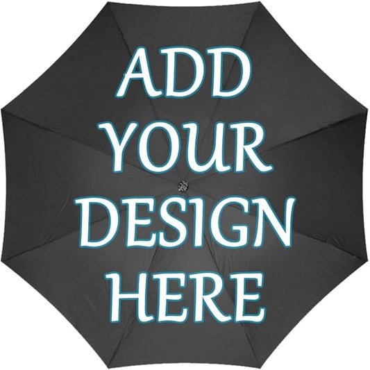 Custom Any Text Logo Image Picture Compact Travel 31 Colors Umbrella Personalized Folding Portable Windproof Umbrellas for Rain Sun Company Advertising Funny Good Gifts for Men Women Boss Family