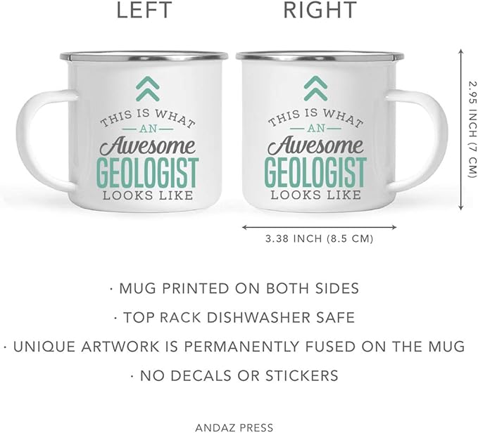 Andaz Press 11oz. Stainless Steel Campfire Coffee Mug Gift, This is What an Awesome Geologist Looks Like, 1-Pack, Birthday Gift Ideas Coworker Him Her, Includes Gift Box