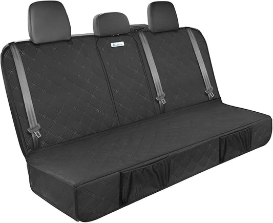Upgraded 900D Heavy Duty Dog Back Bench Seat Cover, Car Seat Protector, Fits Full Size Trucks, 3 Seatbelts & Armrest Compatible, Waterproof Nonslip Pet Backseat Cover for Dogs & Kids