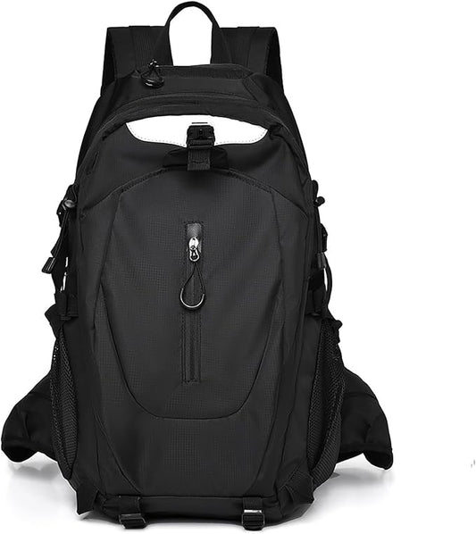 Hiking Backpack Daypack for Outdoor Travel, Lightweight Pack with Multiple Compartments, Unisex for Camping and Daily Use (Black)