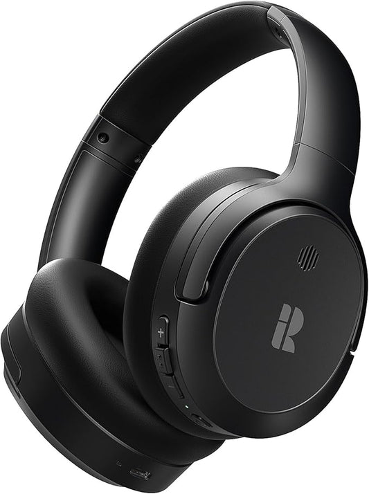 Calmbee Bluetooth Headphones, Hybrid Active Noise Cancelling Wireless Headphones Over Ear with Microphone, Up to 140H Playtime, Transparency Mode, Deep Bass, Clear Calls, Comfort fit for Travel, Home