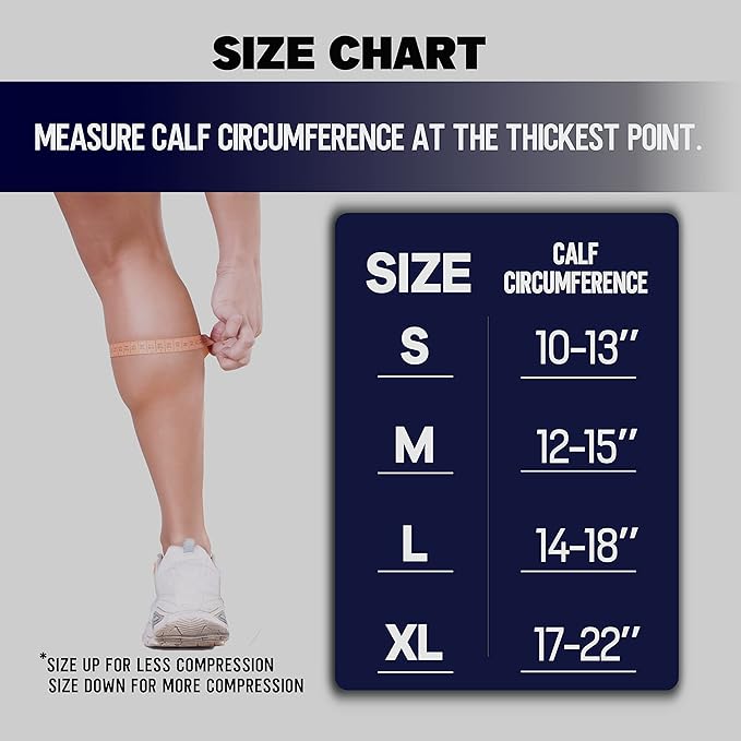 Thoxcare Calf Compression Sleeve for Men Women (1 Pair), Leg Support Footless Compression Socks for Running - Shin Splint Varicose Veins Swelling & Pain Relief, Gray/Black, Small