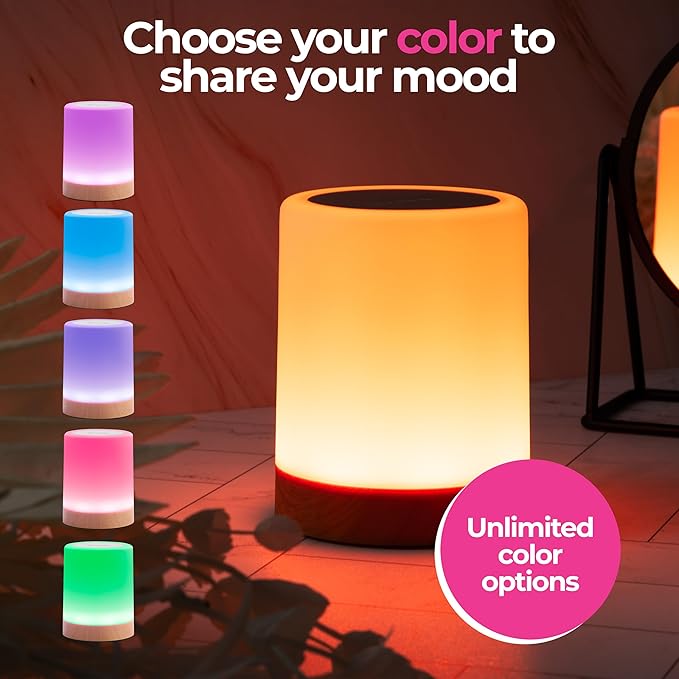 LuvLink Friendship Lamp v2.0 - Long Distance WiFi Touch Lamps for Couples, Friends & Family | Stay Connected from Anywhere – Easy App Setup – No Subscription (Set of Three)