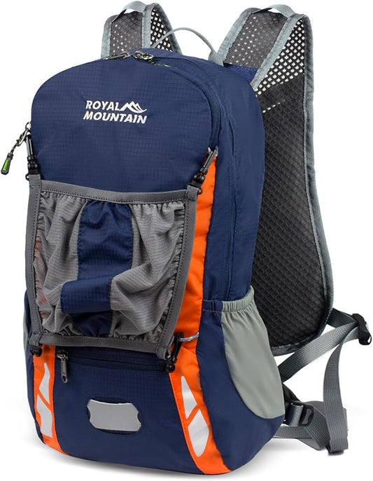 Bike Backpack With Rain-Cover, Mountain Biking Backpacks, Lightweight Packable Daypack Waterproof For Travel, Small Backpack For Bicycle Riding,Hiking,Camping (Navy Blue)