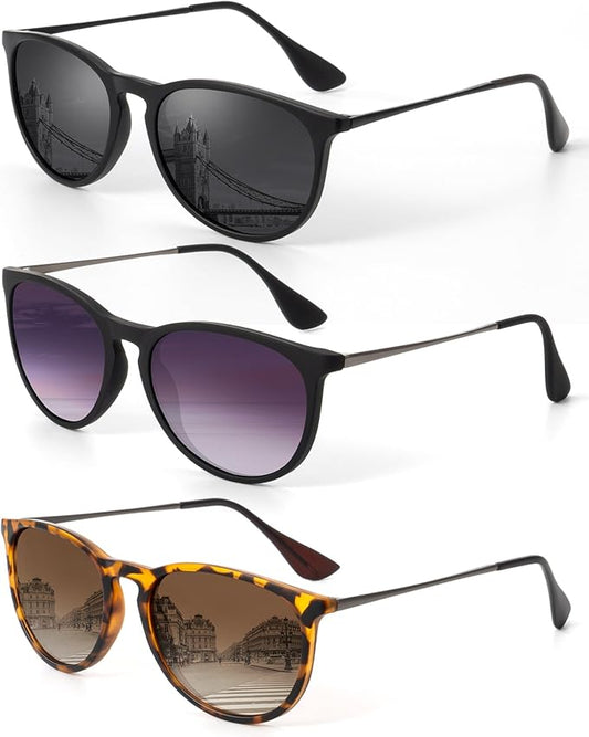 KALIYADI Sunglasses Womens Polarized Womens-Sunglasses: Trendy Sun Glasses with UV400 Retro Style for Party Beach Shopping