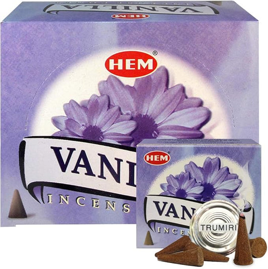 Vanilla Incense Cones And Cone Incense Burner Bundle Insence Insense Hem Incense