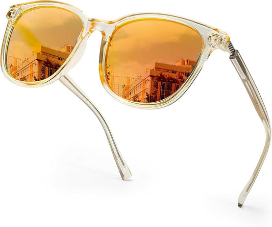 SIPHEW Oversized Square Sunglasses for Women|Lightweight Fashion Sunglasses 100% UV400 Protection|Trendy Mirrored Shade