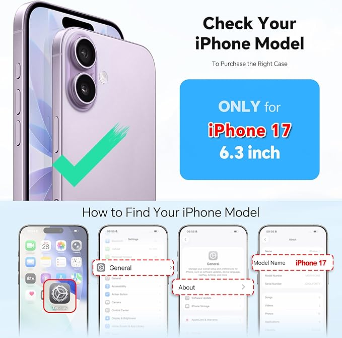 TUCCH Crossbody Detachable Wallet Case for iPhone 17 (6.3") 2025, 9 Card Holders RFID Blocking, Wireless Charging, Stand, Wrist Strap, Lanyard, Zipper Pocket, PU Leather Shockproof Cover, Plum Purple