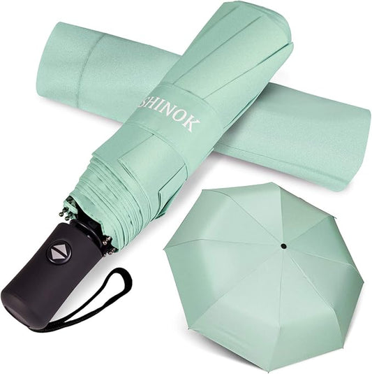Shinok Travel Umbrella Compact Folding Sun Umbrellas Lighweight Auto Open Close for Women Parasol