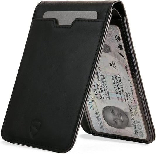 Vaultskin MANHATTAN ID Thin Leather Wallet with RFID Blocking and ID Window