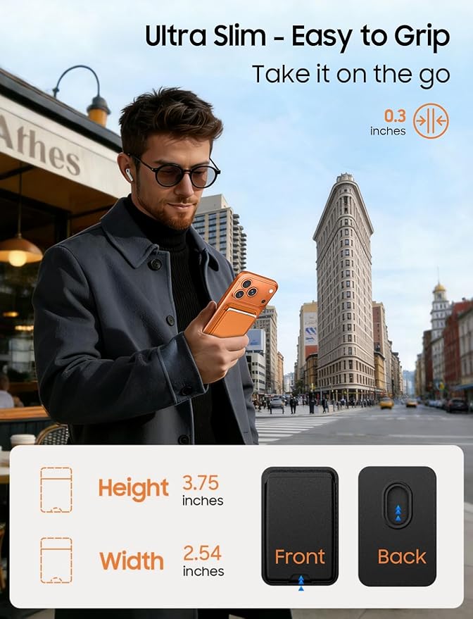 Ntwinro Magnetic for iPhone 17 Pro Max Case (Compatible with MagSafe) with Detachable Wallet & Card Holder for 3 Cards [RFID Blocking] Military Grade Protective Slim Phone Cover, Black