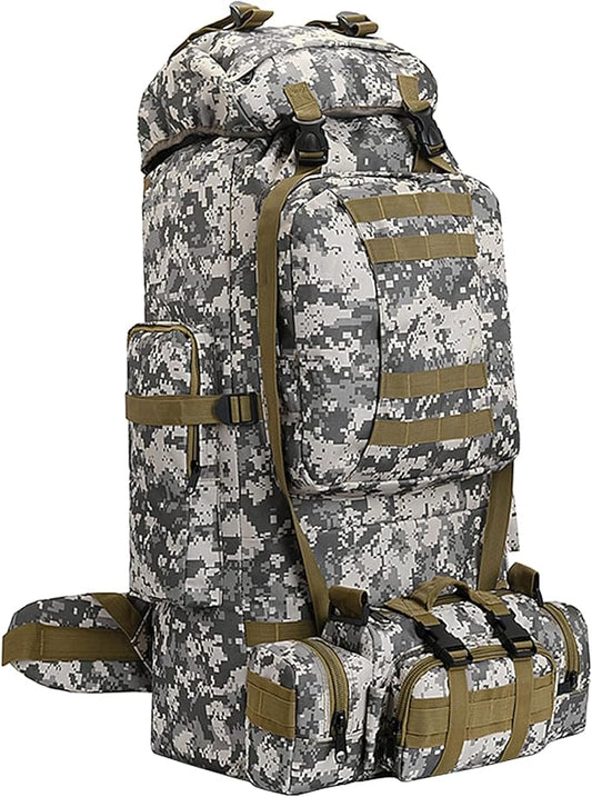 HongXingHai 100L Camping Hiking Backpack,Molle military Tactical rucksack backpack,Waterproof Lightweight Hiking Backpack (CityCamo-C)