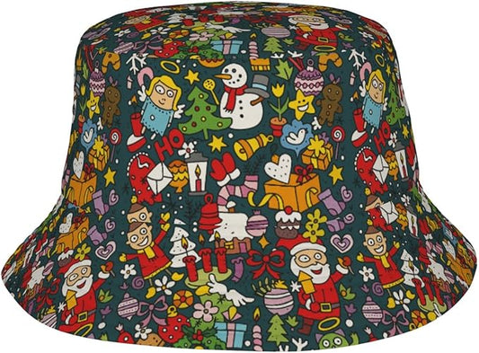 Colorful Fire Balloon, White Cloud Fisherman Hat Summer Foldable UV Protection Sun Hat