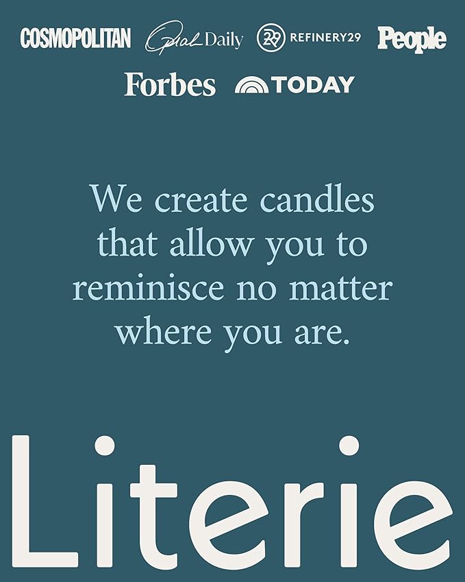 Literie NYC Inspired Scented Candle: Weekend in New England - Sea Breeze & Saltwater Scent, 9oz, 50 Hour Burn, Vegan Soy & Coconut Blend Candle for Home Decor, Gift for Women & Men