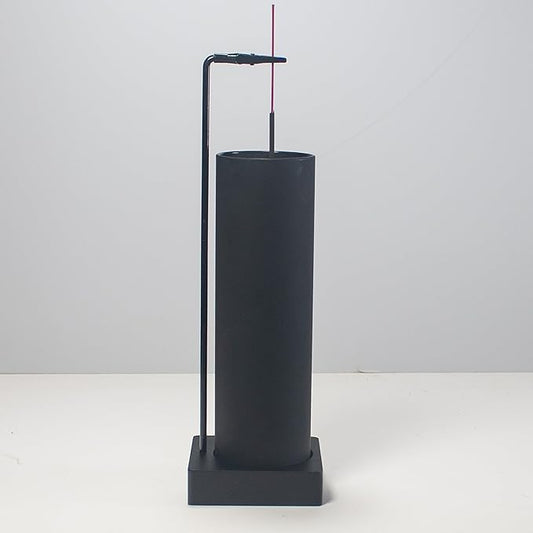 Incense Holder for Sticks,Incense Burner Holder,Modern Incense Holder for Stick with Glass Ash Catcher,Insence-Stick Holder [Anti-Ash Flying] for Yoga Spa (Upside Down Full Black)