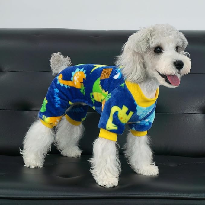 XPUDAC Dog Pajamas Fleece Dog Sweaters for Small Medium Dogs Girl Boy Soft Warm Winter Pet Clothes for Doggie Winter Christmas(Large)