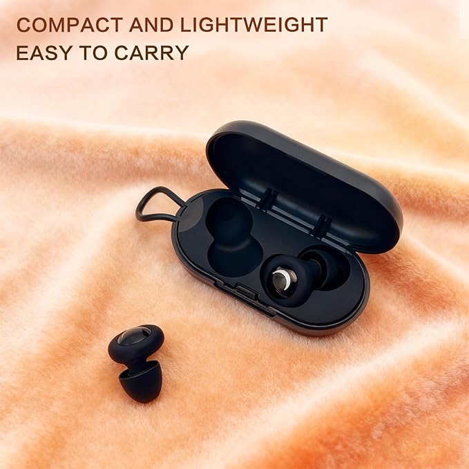 Sleeping Noise Cancelling Ear Plugs - Soft Silicone for Side Sleepers, 32dB Reusable Noise Reduction: Hearing Protection for Concerts & Travel