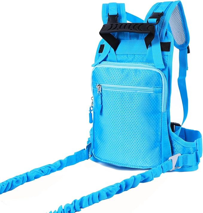 CapsLock Ski and Snowboard Harness Trainer for Kids – Retractable Leash with Shock Absorbing Bungees for Safe Ski Training