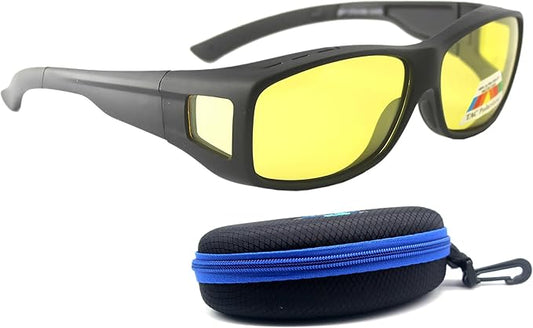 BLUE CUT Fit Over Polarized Sunglasses Solar Shield Sunglasses To Wear Over Glasses