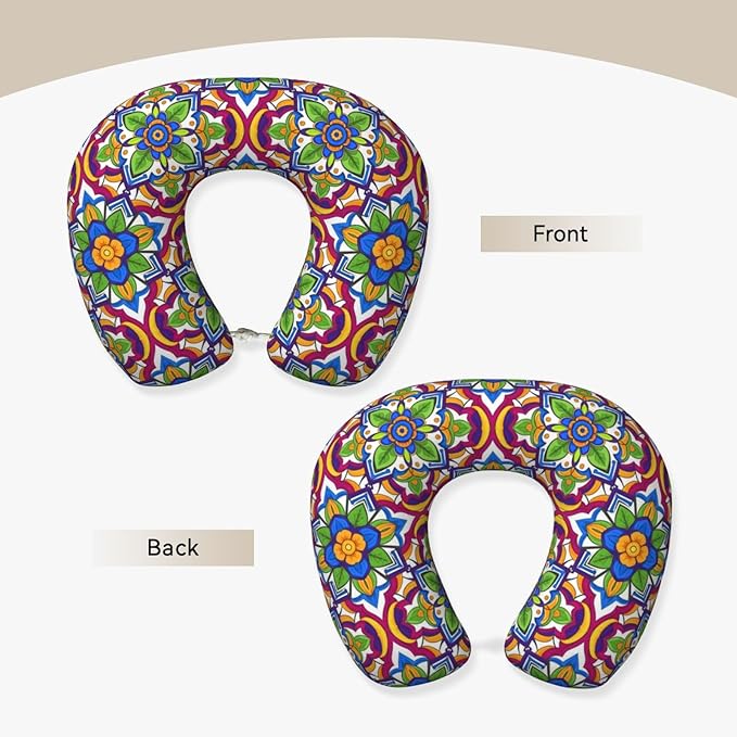 Comfortable Travel Pillow for Pain Relief Sleeping, Memory Foam Airplane Car Neck Pain Pillows Talavera, Funny Chin Head Support Cushion